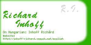 richard inhoff business card